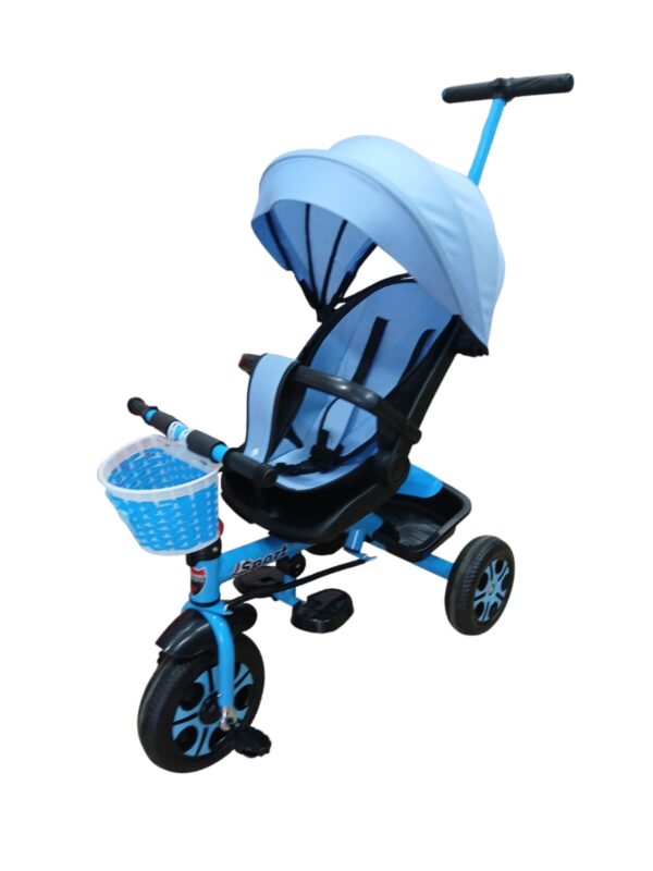 Tricycle Pliable pour Bébé de 1 à 6 Ans, Pédale, Poussette, Vélo d'Extérieur Réversible pour Enfants – Image 2